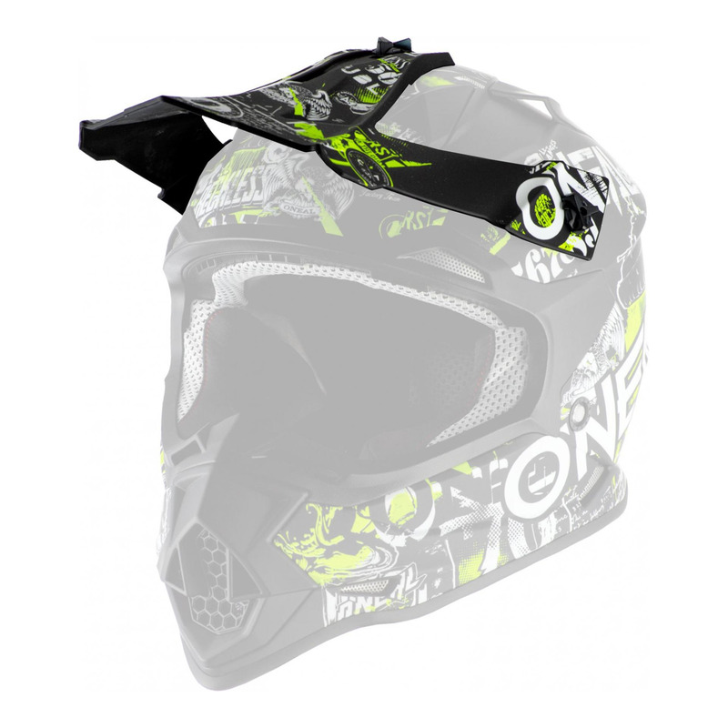 Casquette casque cross enfant O'Neal 2SRS Youth Attack noir/jaune fluo