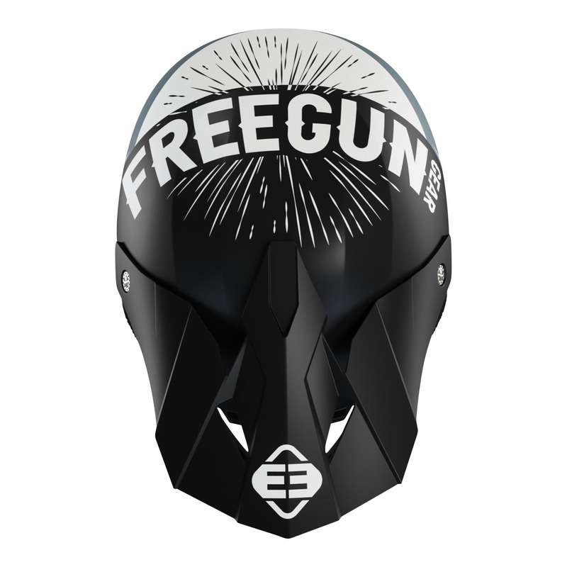 Casquette casque cross Freegun XP-4 Load noir/blanc/gris mat
