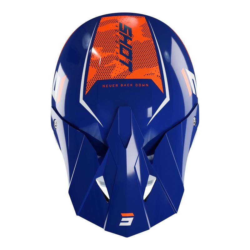 Casquette cross Shot pour casque Furious Camo navy/orange//blanc brill