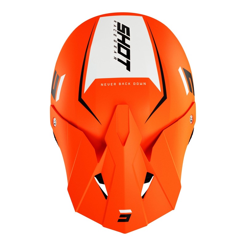 Casquette cross Shot pour casque Furious Chase noir/orange fluo mat