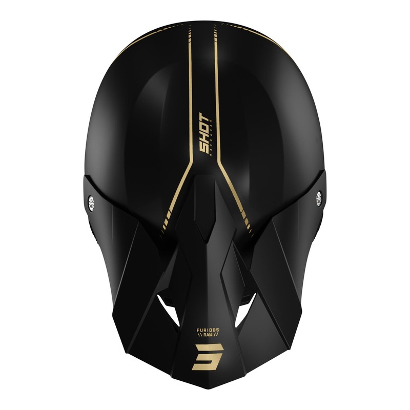 Casquette cross Shot pour casque Furious Raw 3.0 noir/or mat