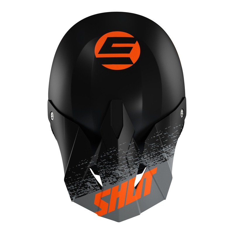 Casquette cross Shot pour casque Furious Roll noir/orange/gris mat