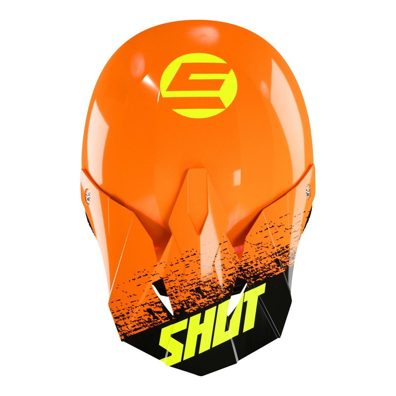 Casquette cross enfant Shot pour casque Furious Roll Kid orange/jaune