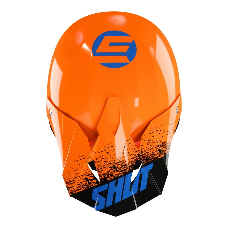 Casquette cross enfant Shot pour casque Furious Roll Kid orange/bleu/n
