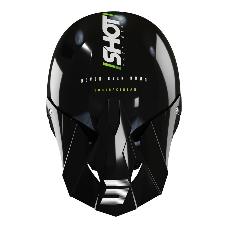 Casquette cross Shot pour casque Furious Story vert/noir brillant