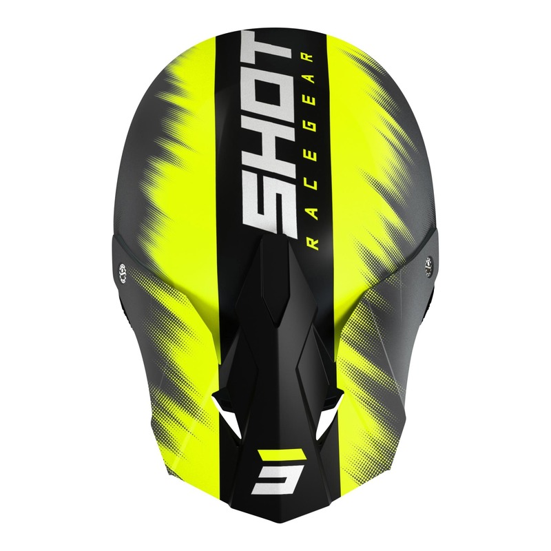 Casquette cross Shot pour casque Furious Versus jaune fluo/gris/noir m