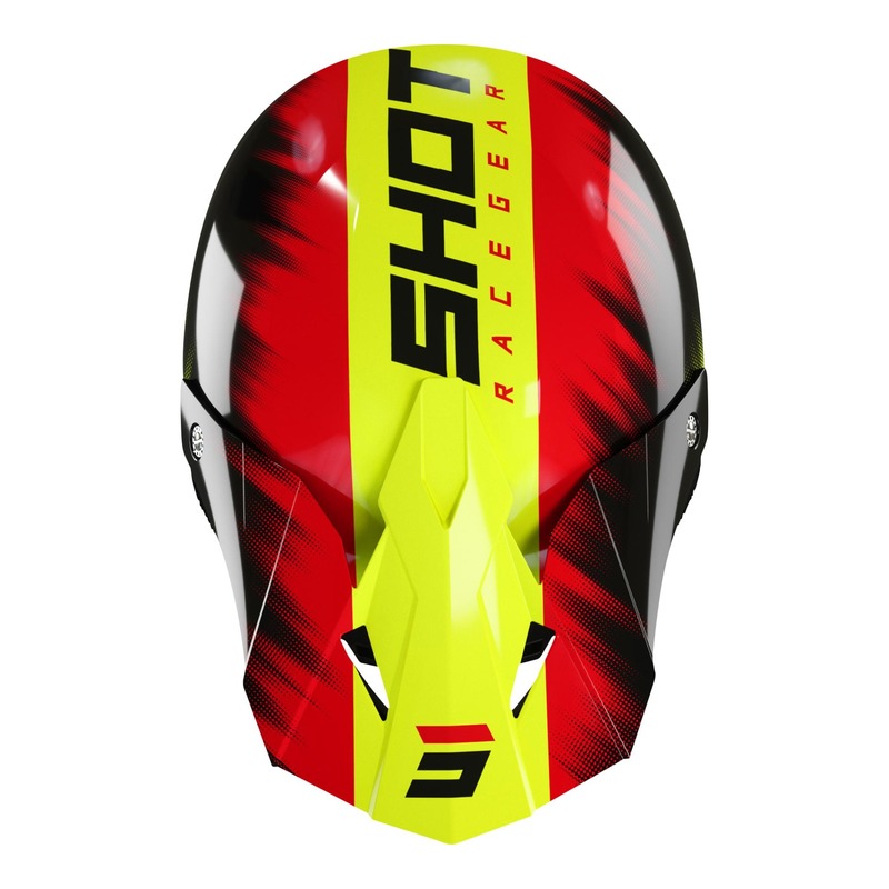 Casquette cross enfant Shot pour casque Furious Versus Kid jaune fluo/