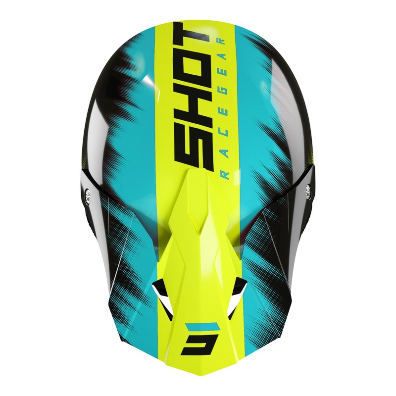Casquette cross enfant Shot pour casque Furious Versus Kid jaune fluo/