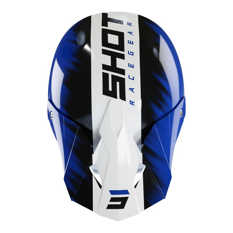 Casquette cross enfant Shot pour casque Furious Versus Kid blanc/bleu