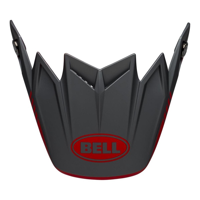 Casquette de casque cross Bell Moto-9 Flex Louver gris/rouge mat