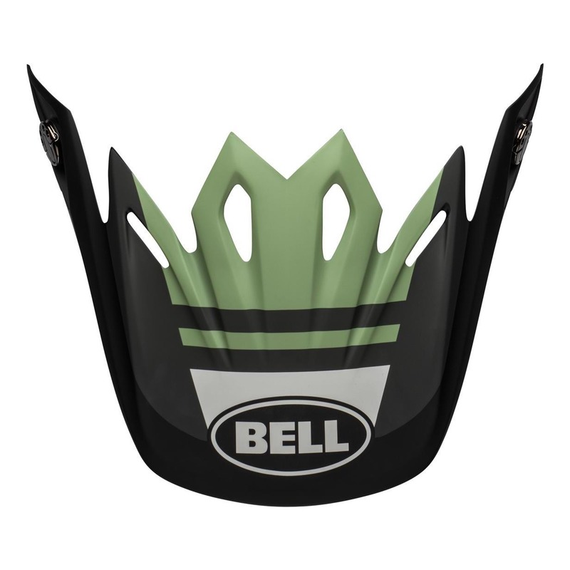 Casquette de casque cross Bell Moto-9 Flex Prophecy noir/dark vert mat