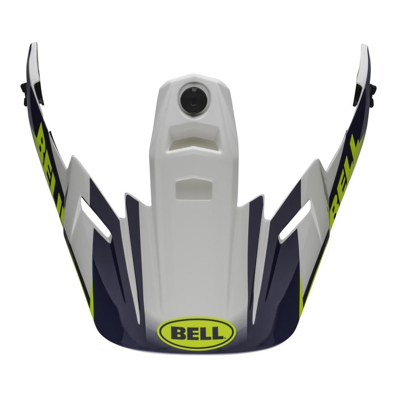 Casquette de casque cross Bell MX-9 Adventure Dash blanc/bleu/Hi-viz