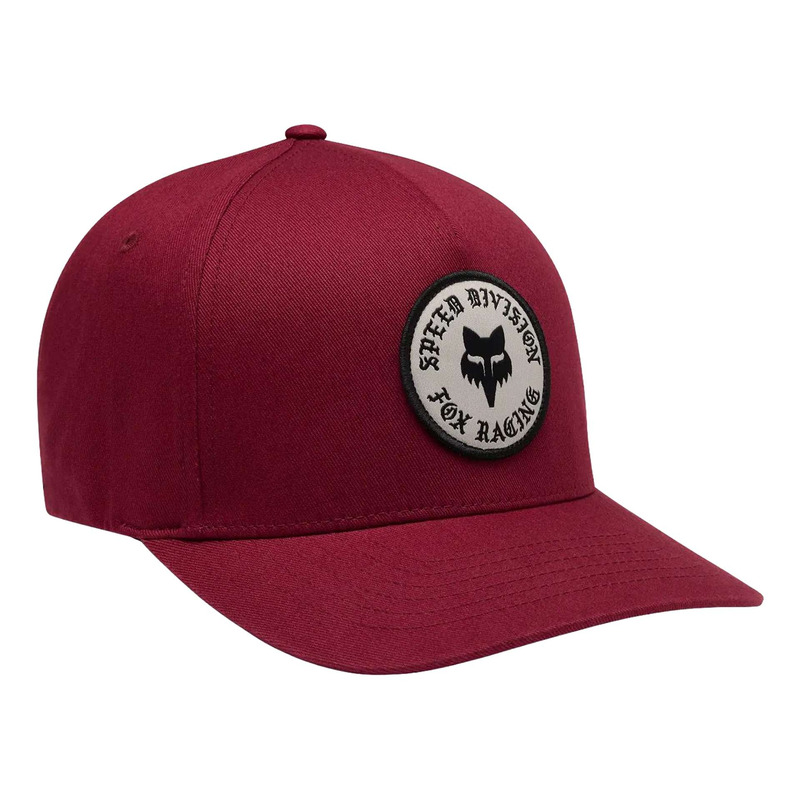 Casquette Fox Racing Badge Flexfit Dark Red