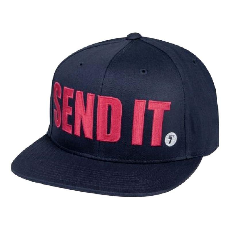 Casquette Seven Send It Navy Corail
