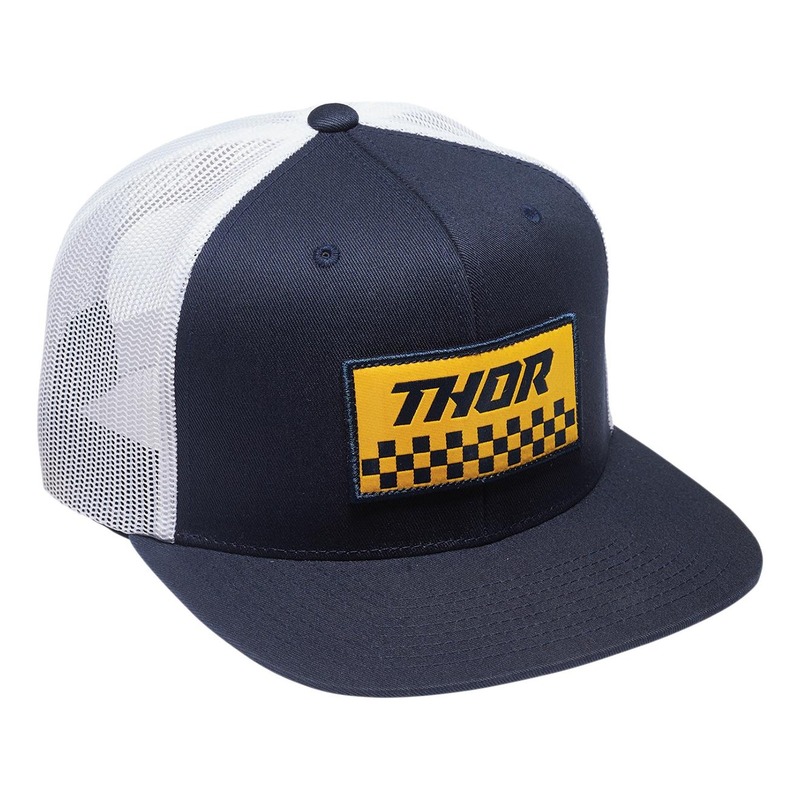 Casquette Thor Checker navy/blanc/jaune