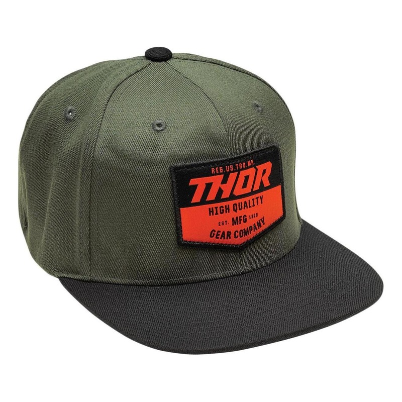 Casquette Thor Chevron snapchat vert militaire/noir/orange