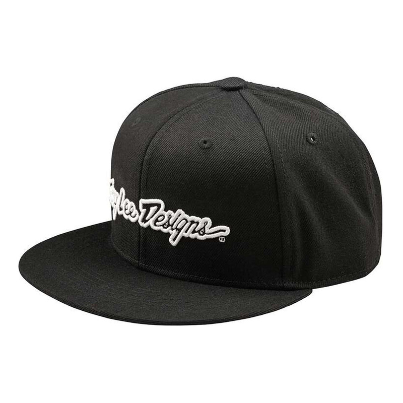 Casquette Troy Lee Designs Flat Bill Signature noir