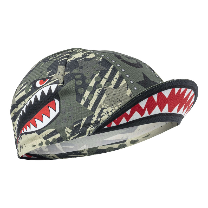 Casquette vélo Gist Déco Shark vert