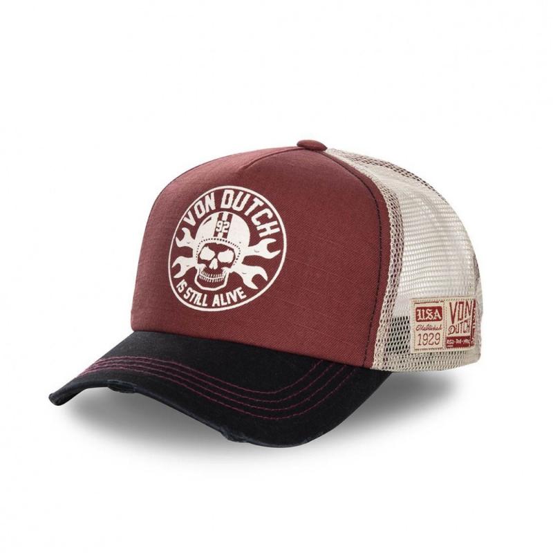 Casquette Von Dutch Rags Rouge Bordeaux