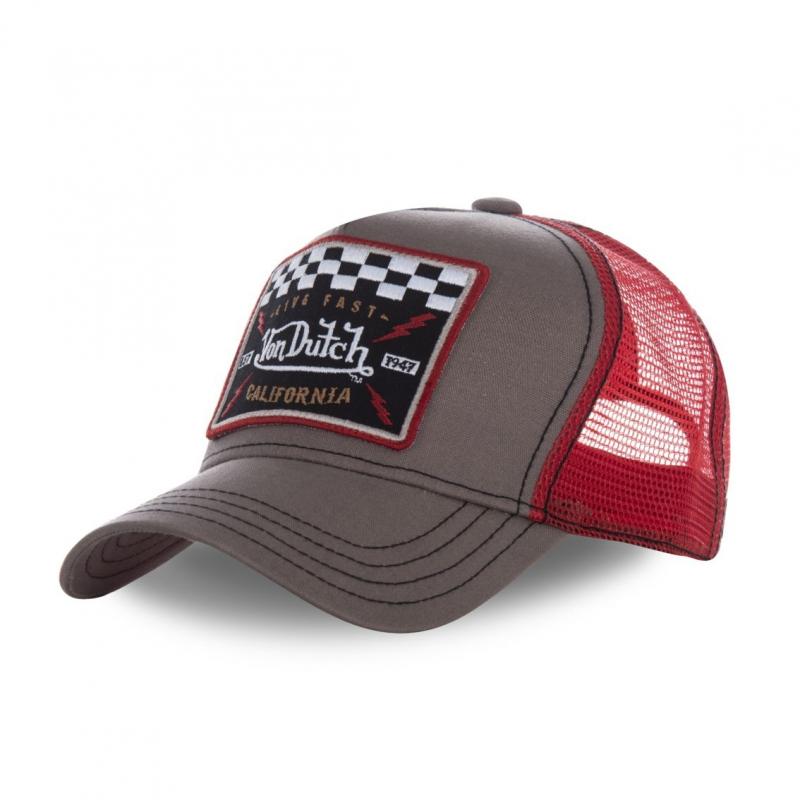 Casquette Von Dutch Square marron/rouge