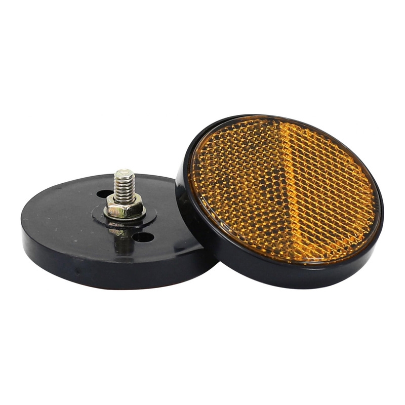 Catadioptre rond de tube de fourche orange pour Sym Orbit 4t