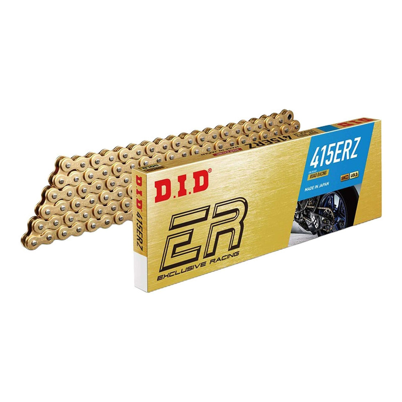 Chaîne de transmission DID 415ERZ 126 maillons or avec attache à riv