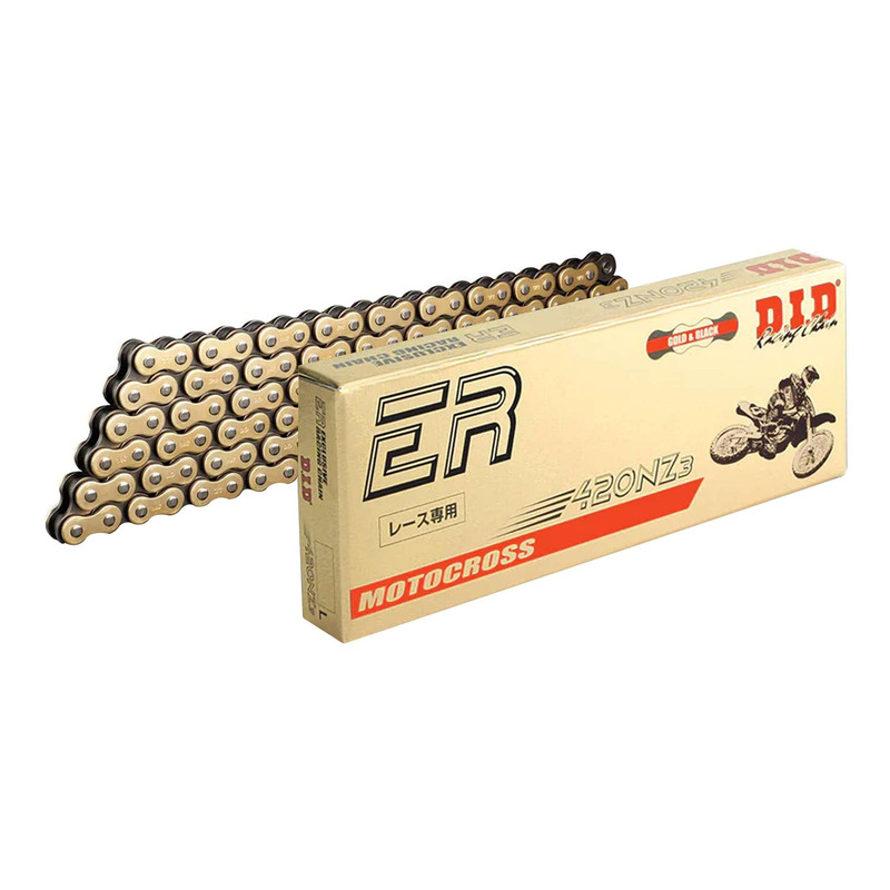 Chaîne de transmission DID 420NZ3 100 maillons or et noir avec attache rapide à clip