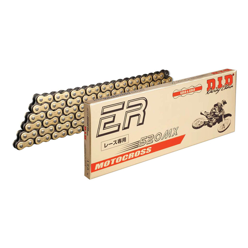 ChaÃ®ne de transmission DID 520MX 110 maillons or et noir avec attache
