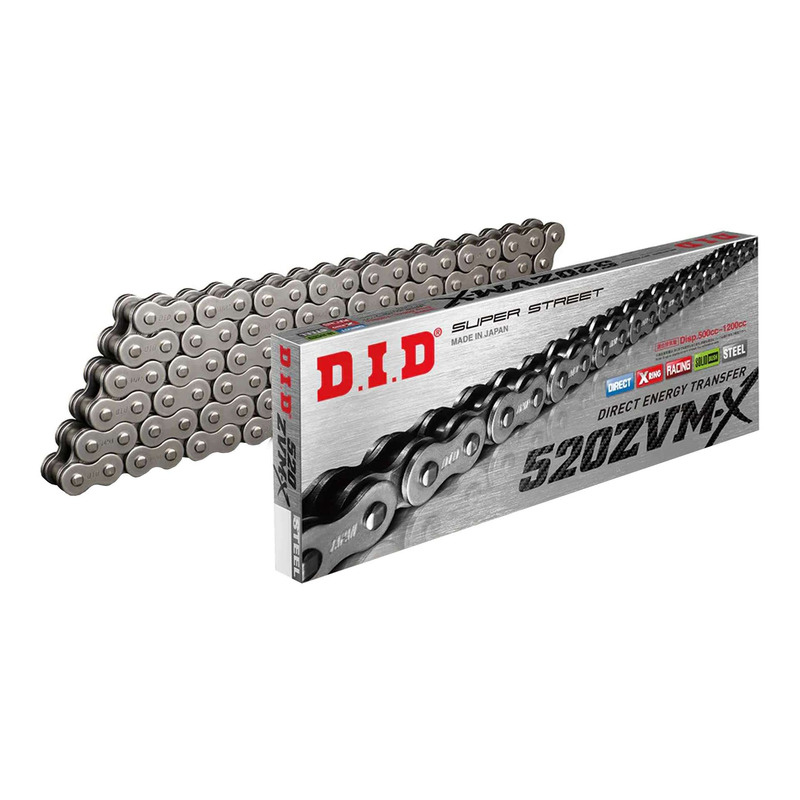 Chaîne de transmission DID 520ZVM-X 116 maillons noir avec attache à riveter
