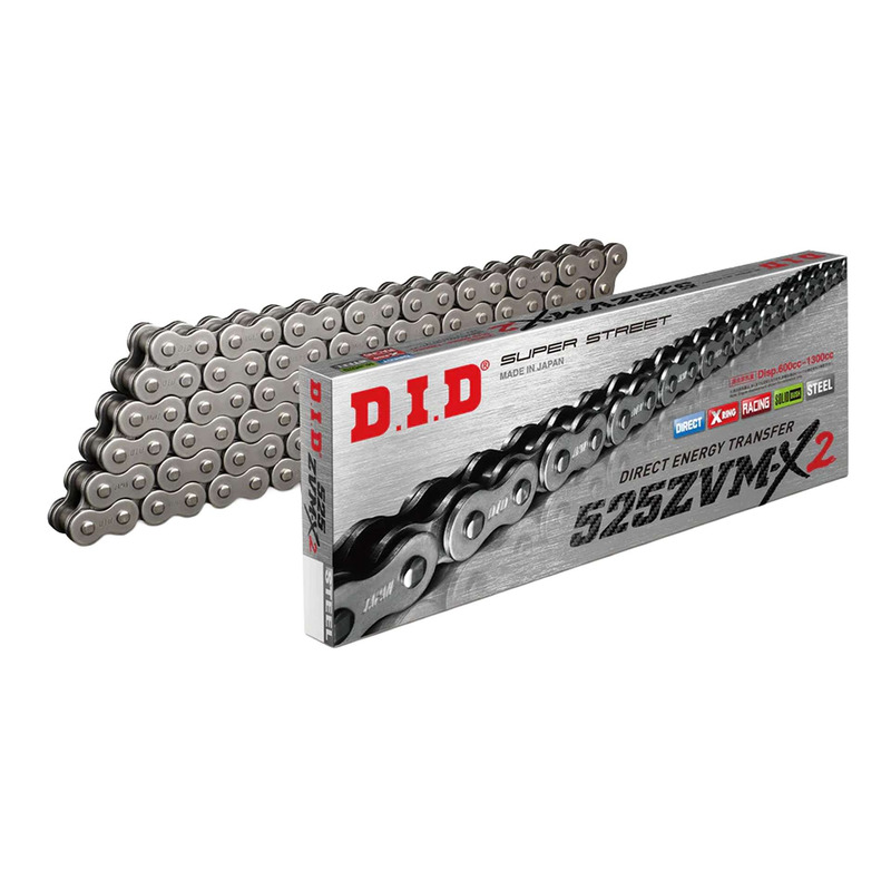 Chaîne de transmission DID 525ZVM-X2 122 maillons avec attache à riv