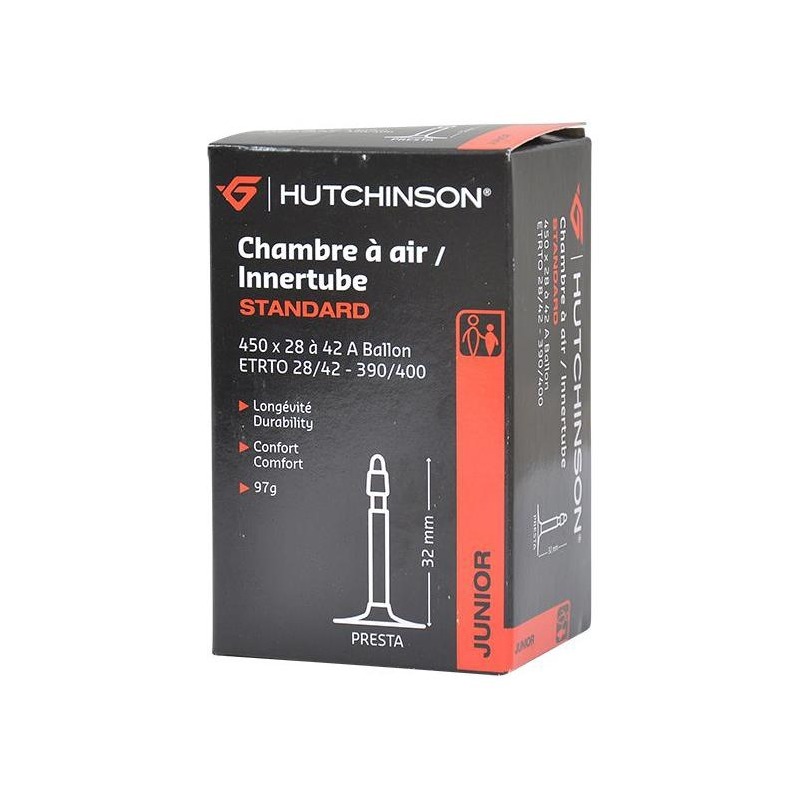 Chambre à air City Hutchinson 450x28-42A valve Presta (32 mm)