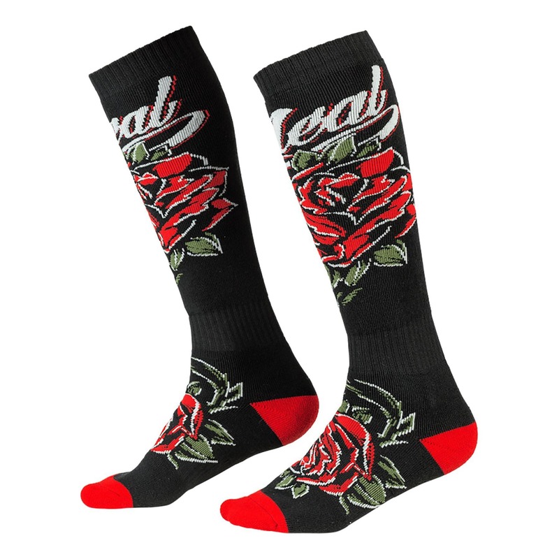 Chaussettes cross O'Neal Pro MX Roses noir/rouge