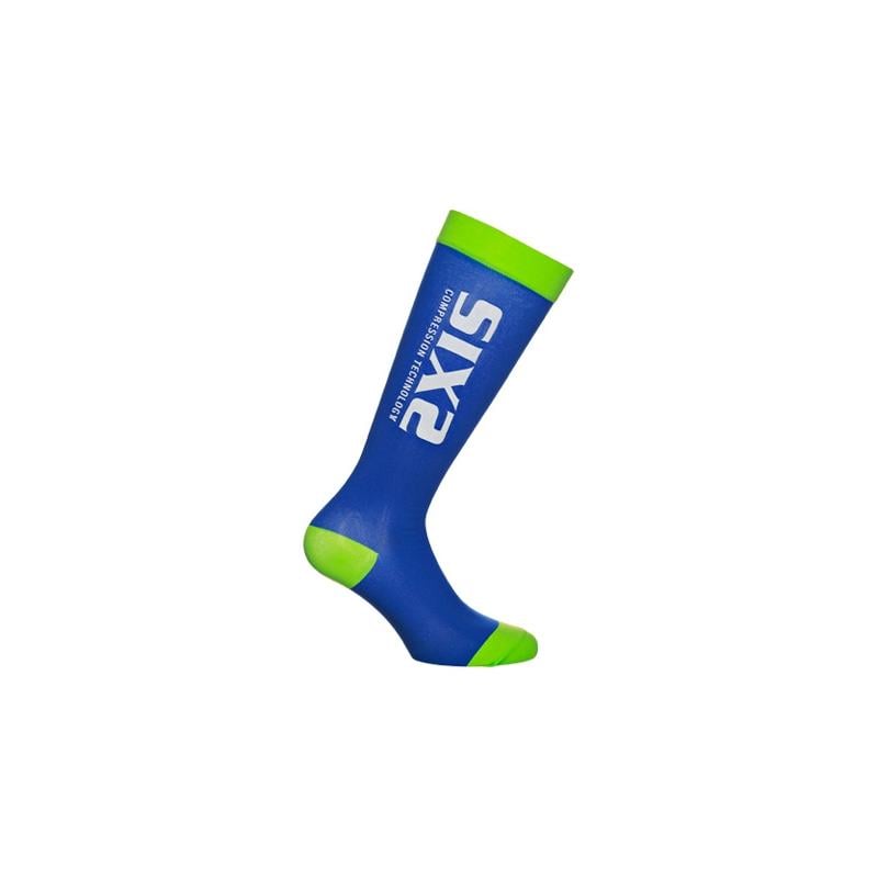 Chaussettes de compression Sixs recovery sock bleue et verte