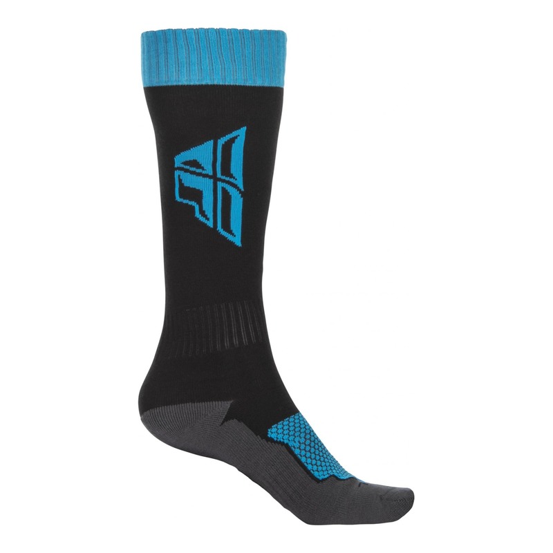Chaussettes enfant Fly Racing MX Thick noir/bleu/gris