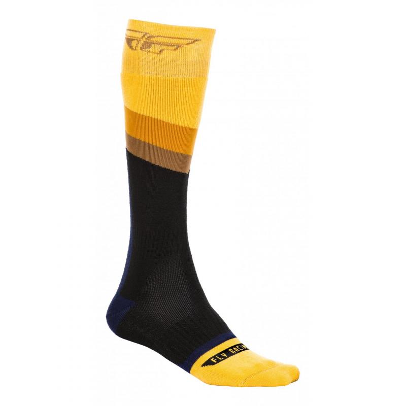 Chaussettes Fly Racing MX Socks Thick jaune/gris foncé/noir