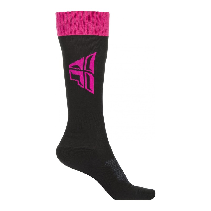 Chaussettes Fly Racing MX Thick noir/rose/gris