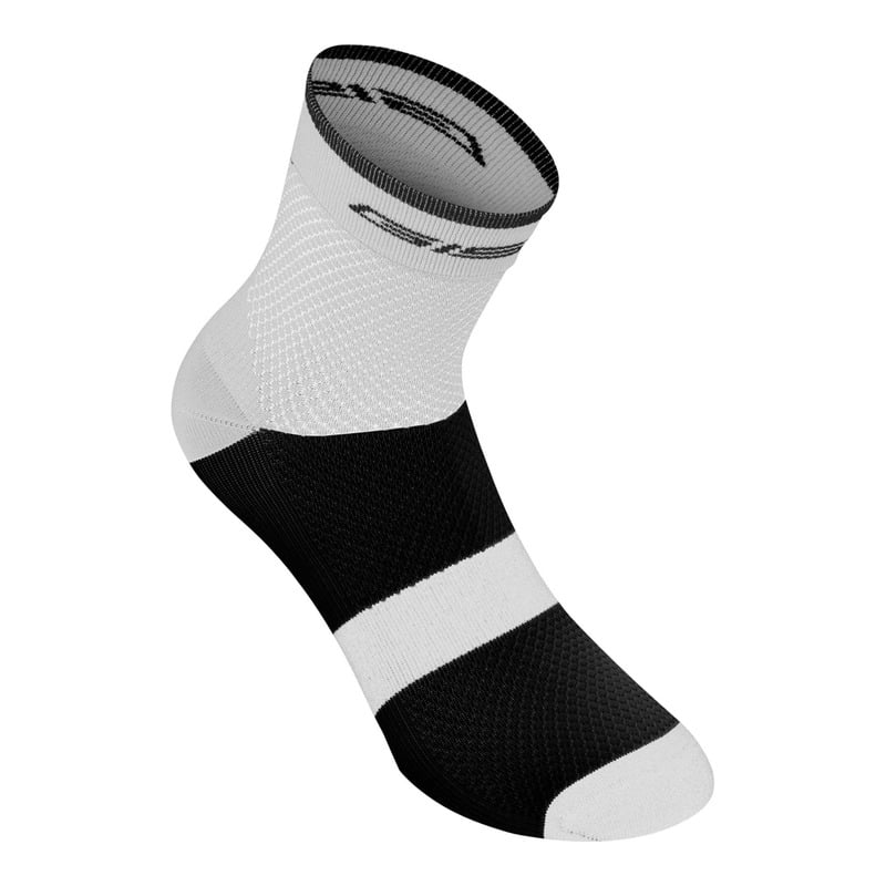 Chaussettes Gist mi-hautes blanches et noires (18cm) - 36-39