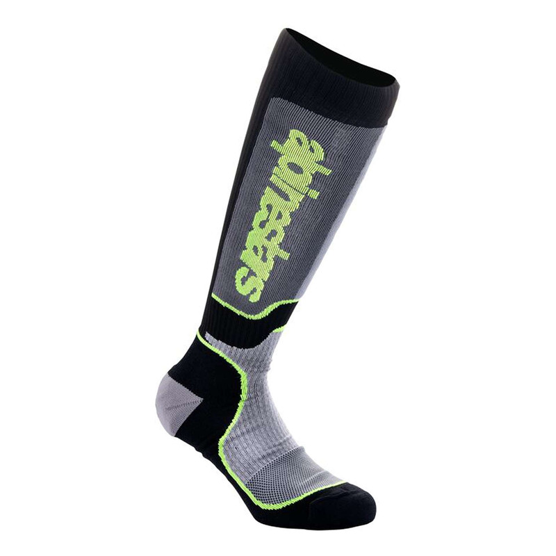 Chaussettes hautes enfant Alpinestars Youth MX Plus black/gray/yellow