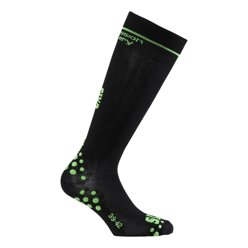 Chaussettes hautes Sixs Compri DGT noir/vert - 35/38