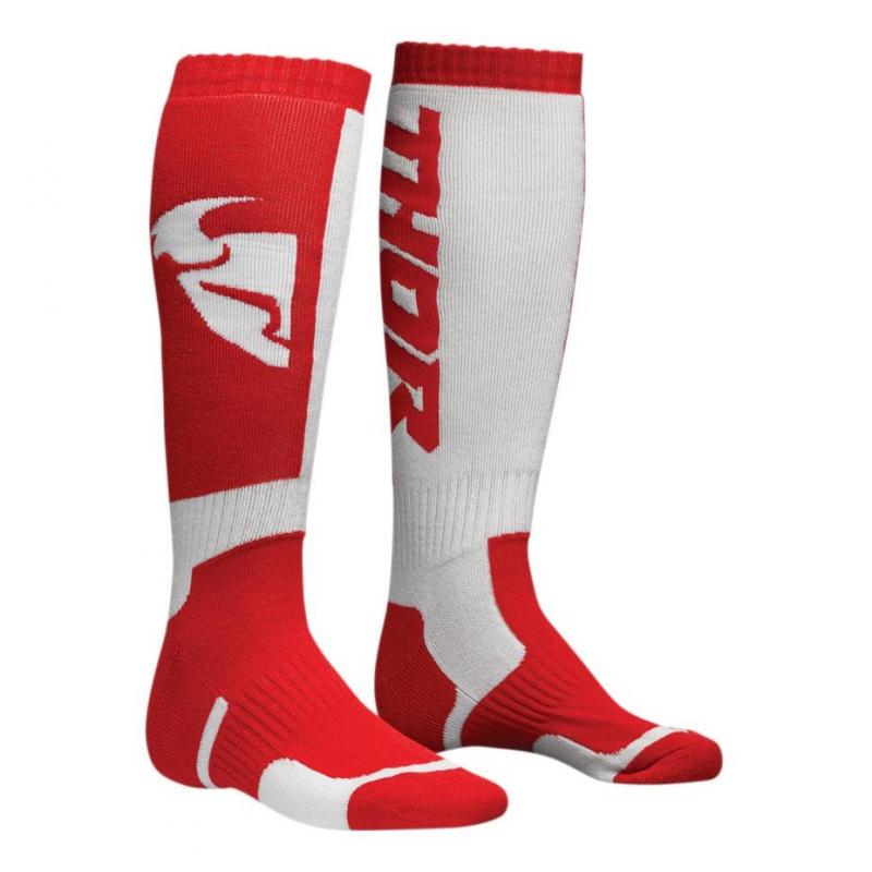 Chaussettes longues enfant MX rouge/blanc