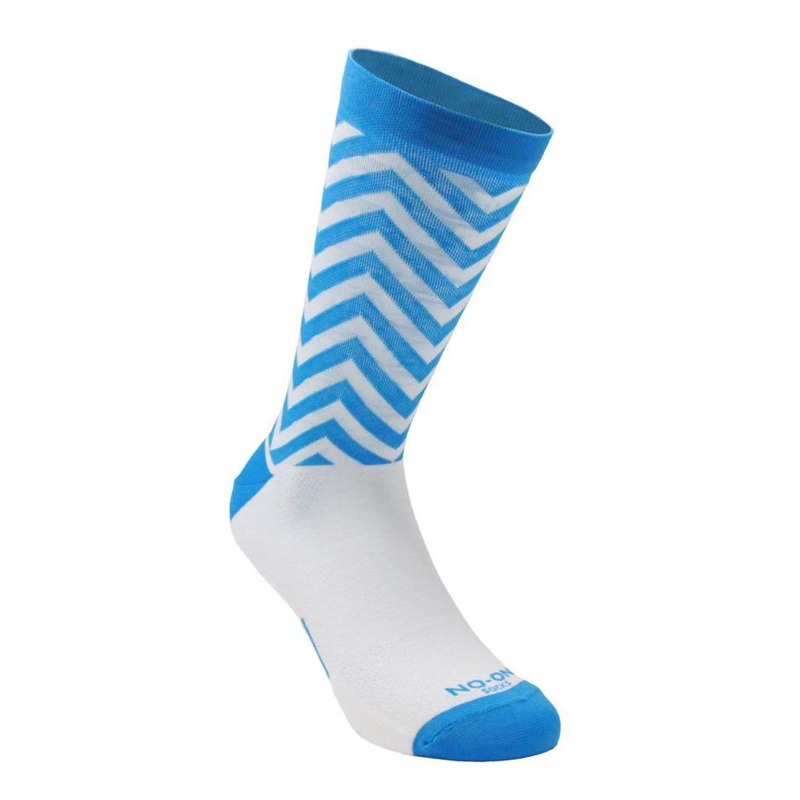 Chaussettes hautes NO-ON Aero tech Vertical blanc/bleu 43/47 -
