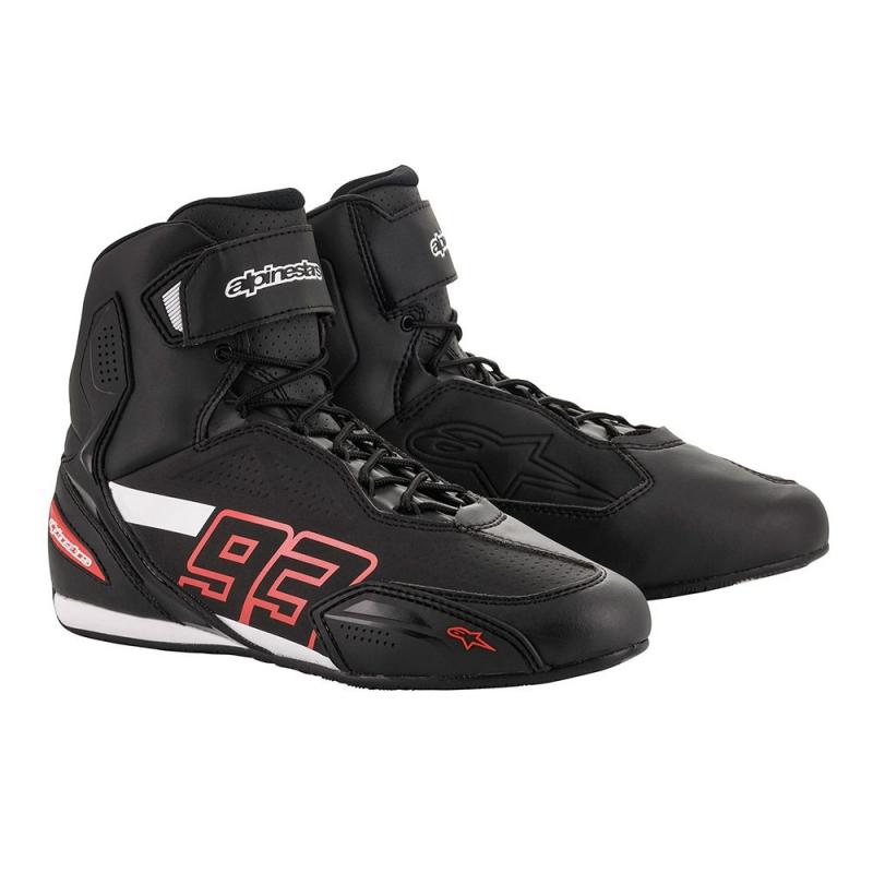 Chaussures moto Alpinestars Austin Marc Marquez noir/rouge- US-8