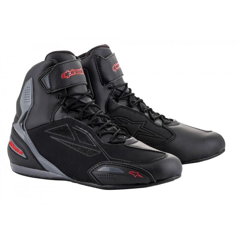 Chaussures moto Alpinestars Faster 3 Drystar noir/gris/rouge- US-6