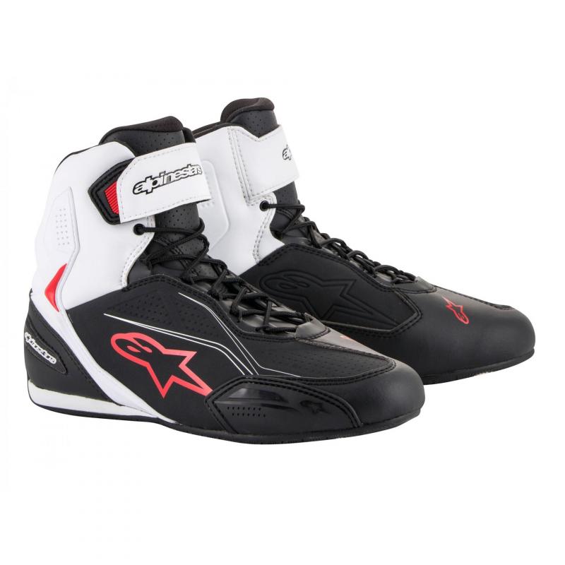 Baskets moto Alpinestars Faster 3 noir/blanc/rouge