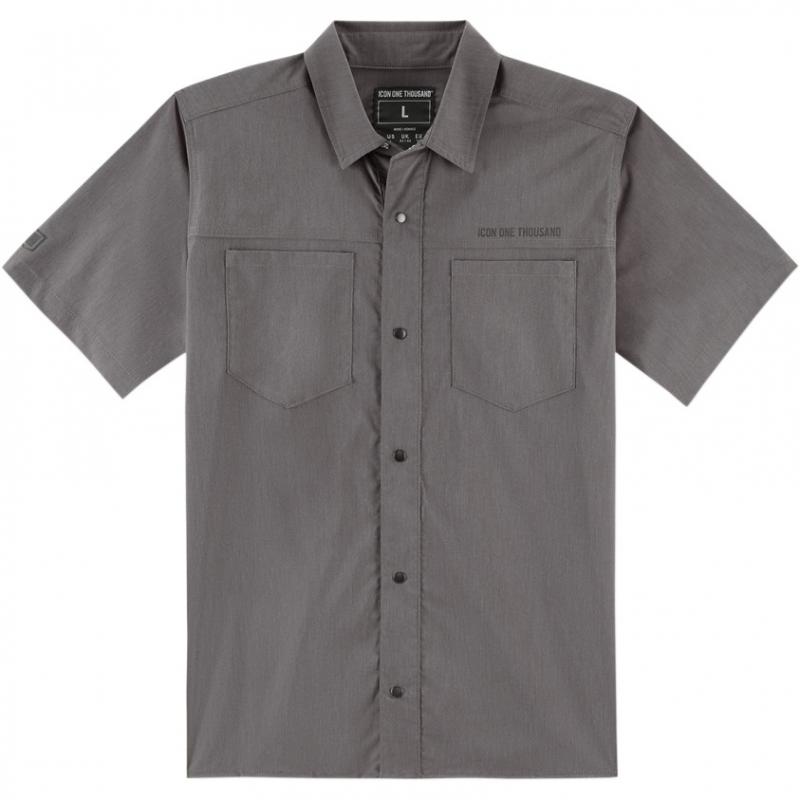 Chemise Icon Counter gris chiné- S
