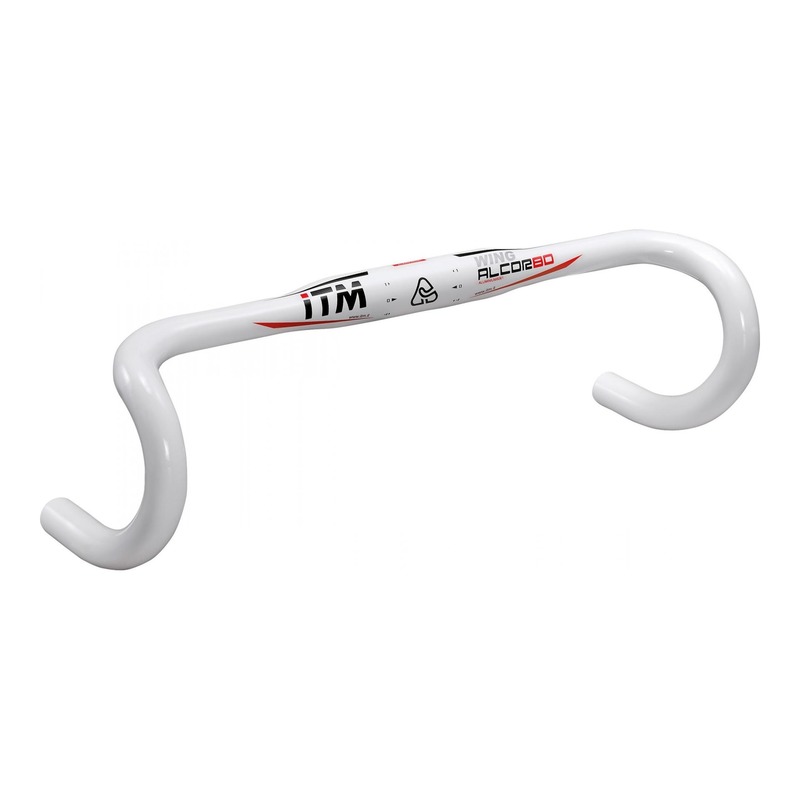 Cintre vélo de route Itm Alcor Wing blanc (ø31,8mm)- 400 mm