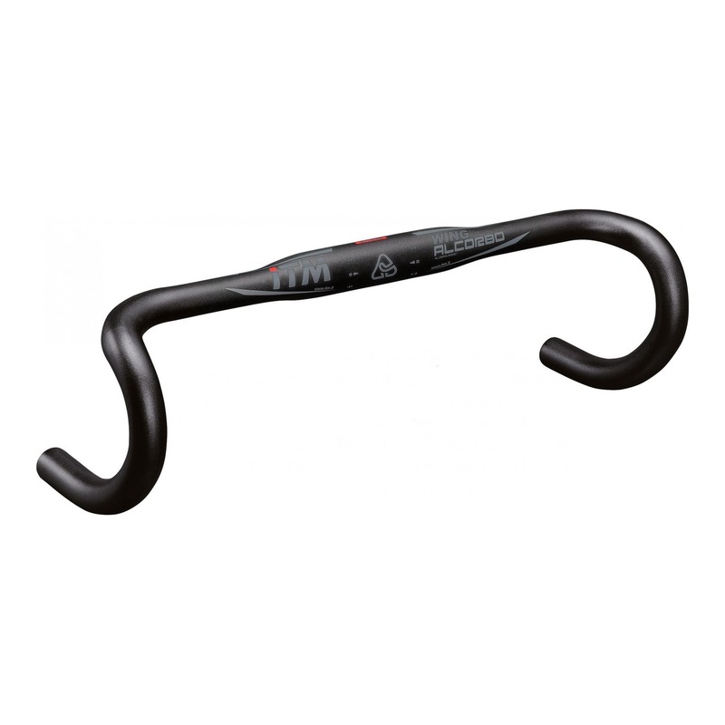Cintre vélo de route Itm Alcor Wing profil ailé noir 440mm (ø31,8mm