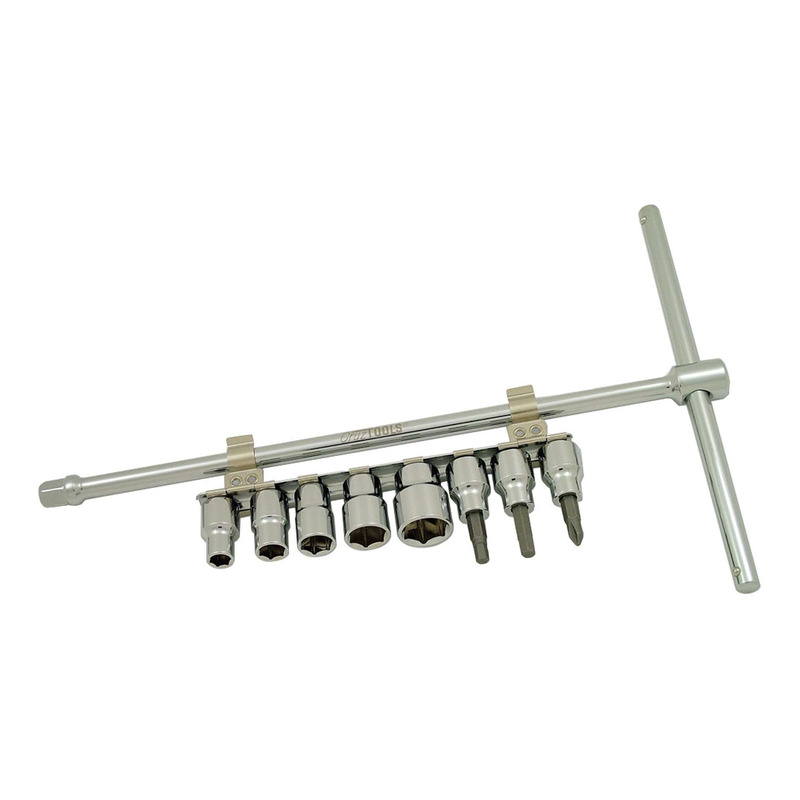 ClÃ© en T Cruztools 3/8â  â   Ã  poignÃ©e coulissante avec jeu de 8 do
