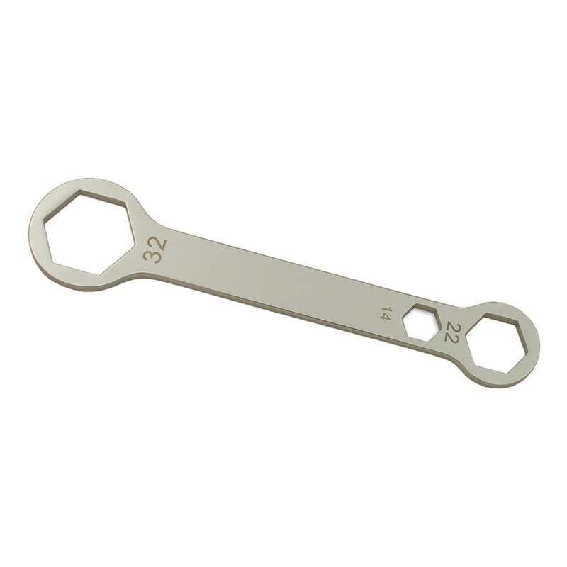 Clé mixte Cruztools pour axe de roue 14, 22 et 32 mm