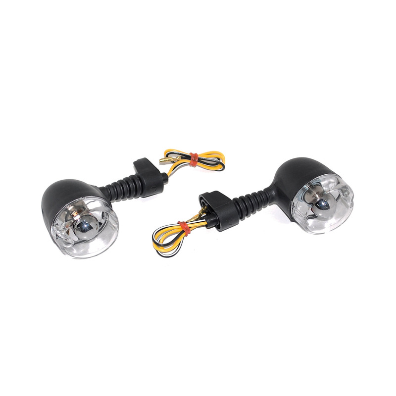 Clignotants arriÃ¨re transparent/noir ampoule miroir orange Nitro / Ae